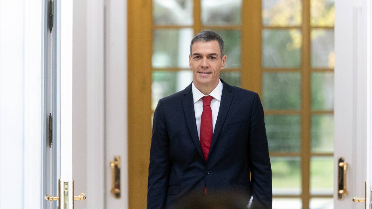 Pedro Sánchez, aquest dilluns abans de la roda de premsa a la Moncloa - Eduardo Parra/Europa Press