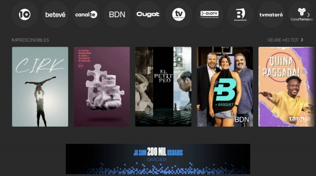 La Xarxa+ es consolida com la plataforma de les televisions locals: ja supera els 200.000 usuaris registrats