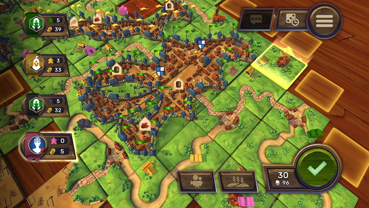 Un dels mapes de Carcassonne, en la seva versió digital - Steam Un dels mapes de Carcassonne, en la seva versió digital