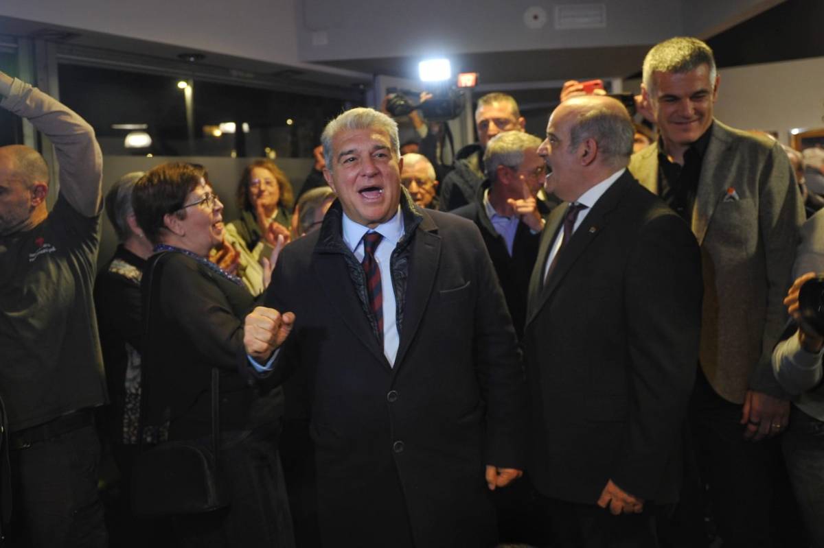 Joan Laporta, a Terrassa: "Ha retornat l'alegria al barcelonisme i això sembla que a algun lloc no ho suporten" 