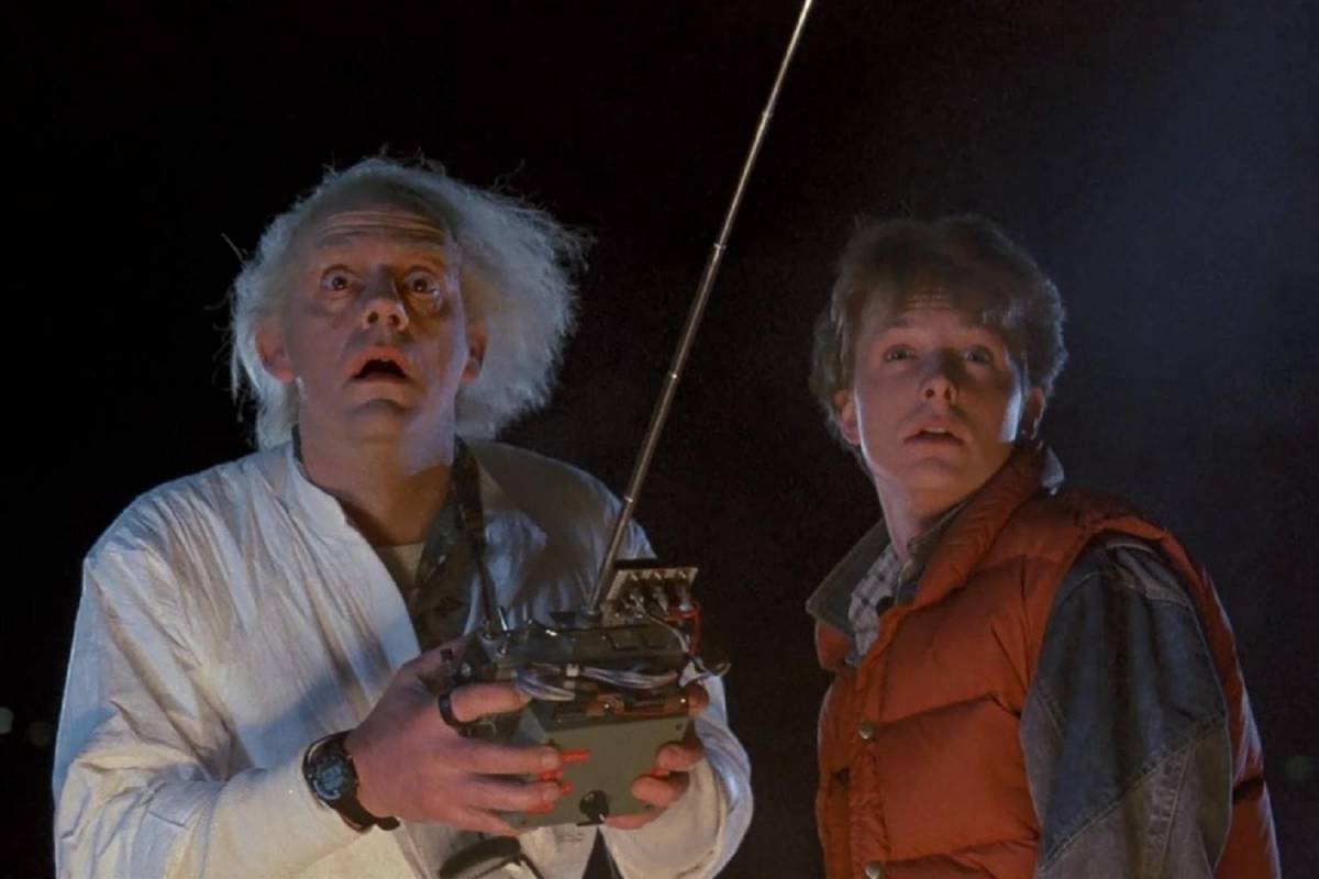 Els dos grans protagonistes de la pel·lícula: en Doc i en Marty