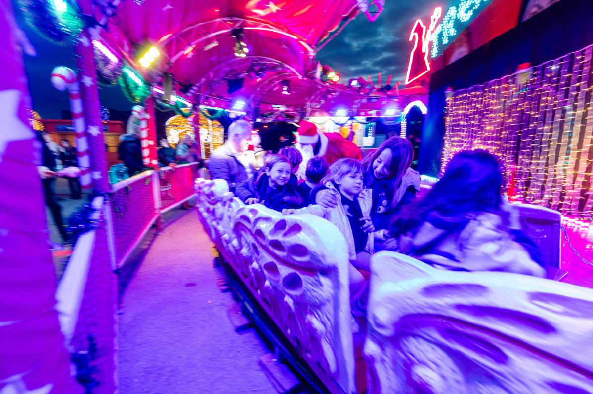 El tren encantat en el parc de Nadal de Cerdanyola