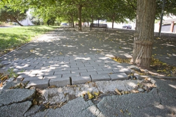 La plaça de l’avinguda d'Àfrica, a punt de reforma