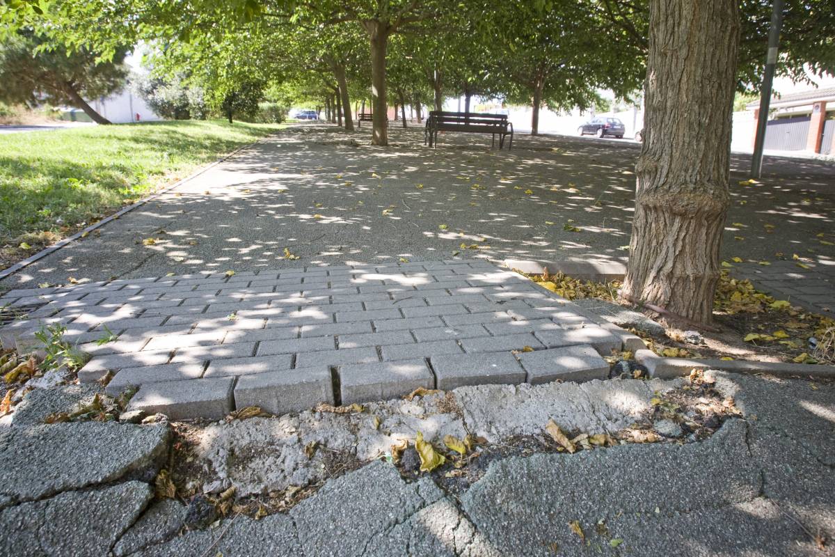 La plaça de l’avinguda d'Àfrica, a punt de reforma