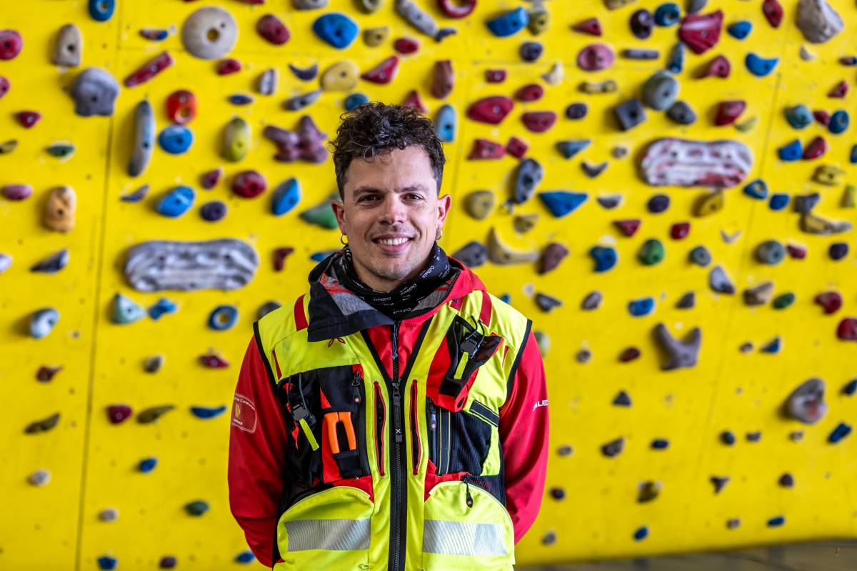 Marc Sallarès, operador de grua de l’helicòpter de rescat dels Bombers