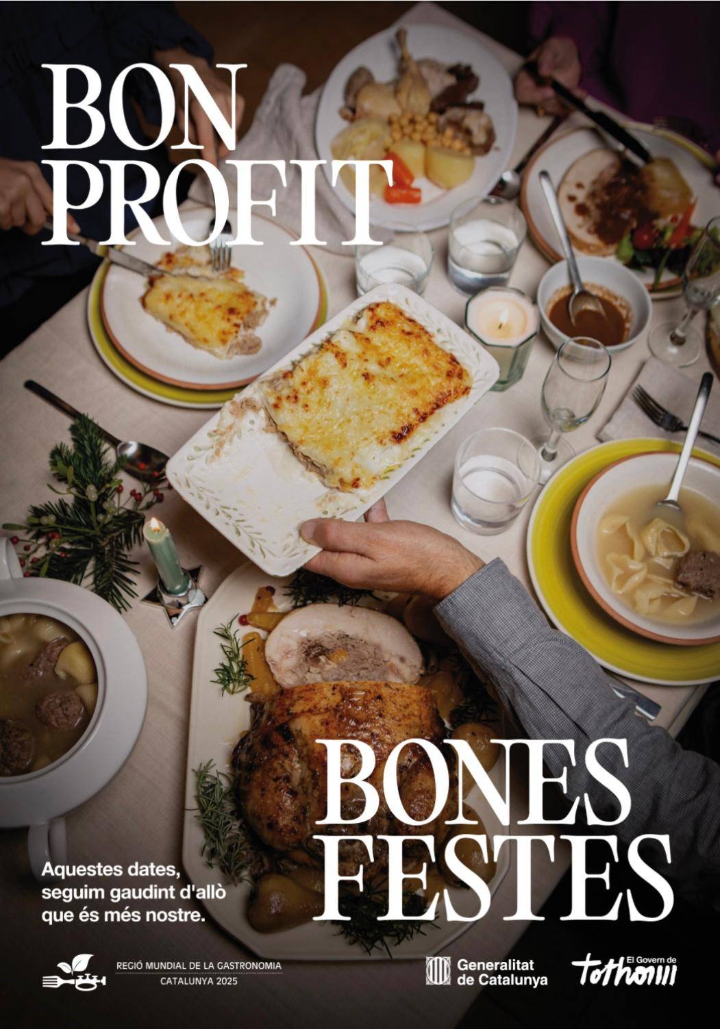 Aquests són els cartells amb els que el Govern promociona el consum de carn de porc durant les festes