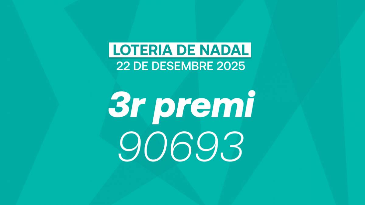 El 90693, tercer premi de la loteria de Nadal