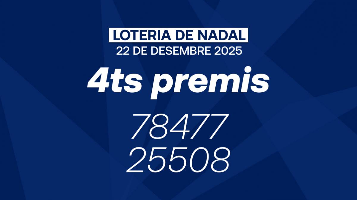 El 78477 i el 25508, quarts premis de la loteria de Nadal
