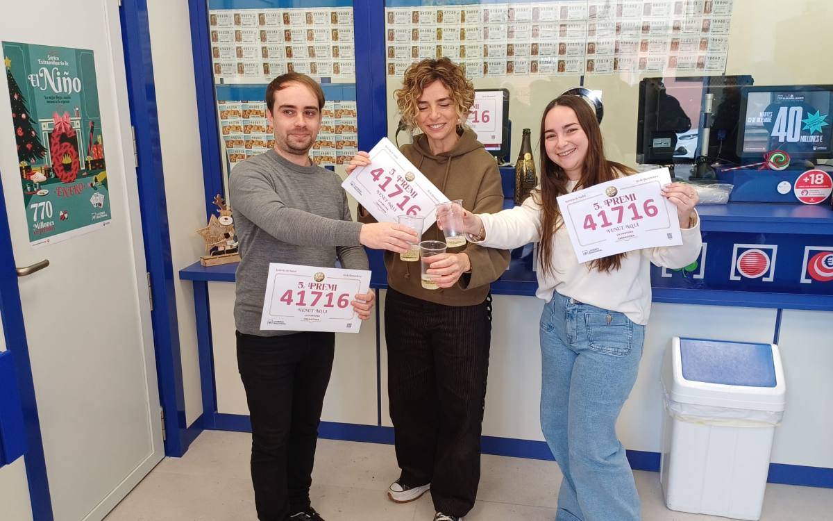 Un cinquè premi de la Loteria de Nadal cau Tarragona