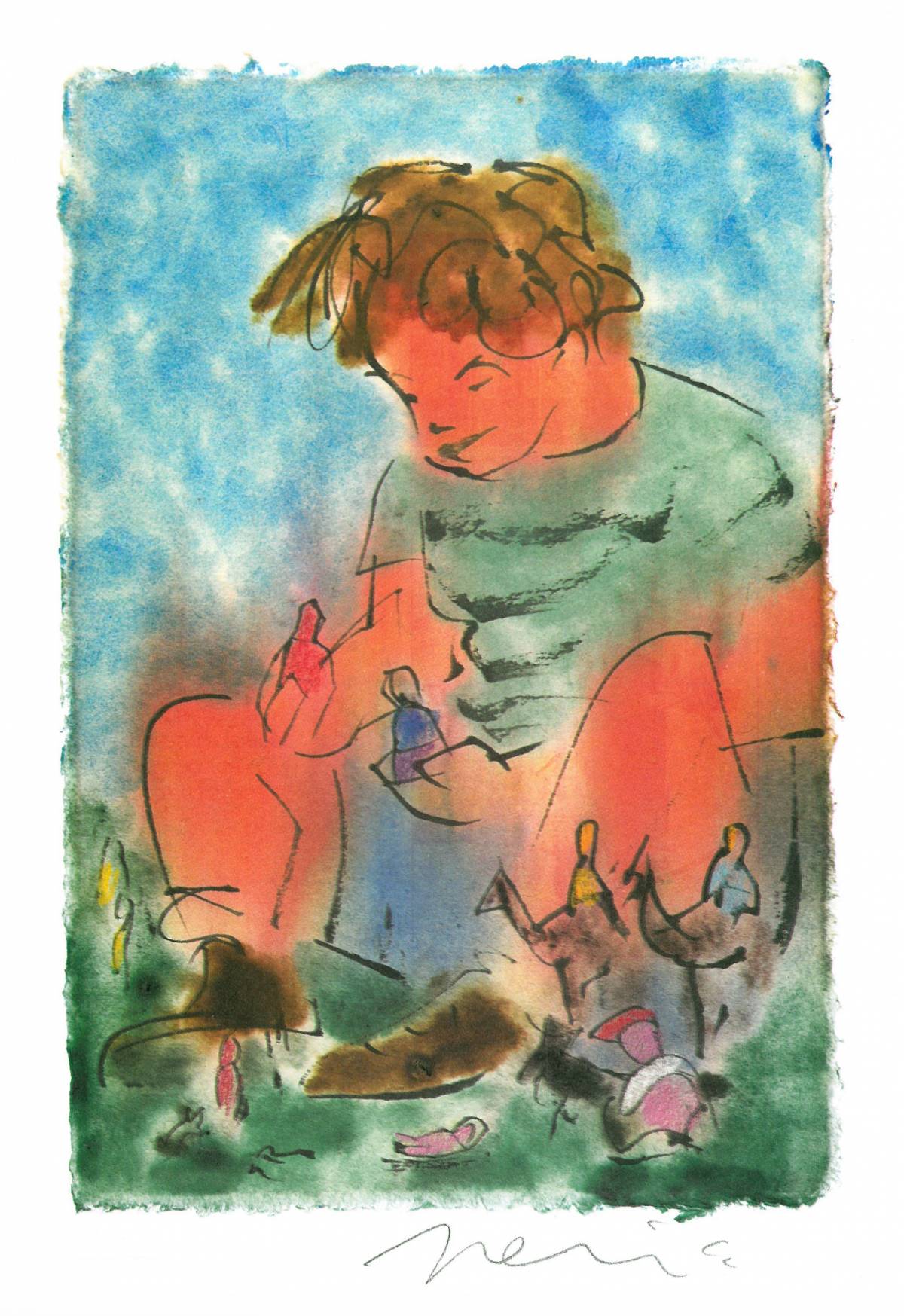 Nen amb figures de pessebre (2012)