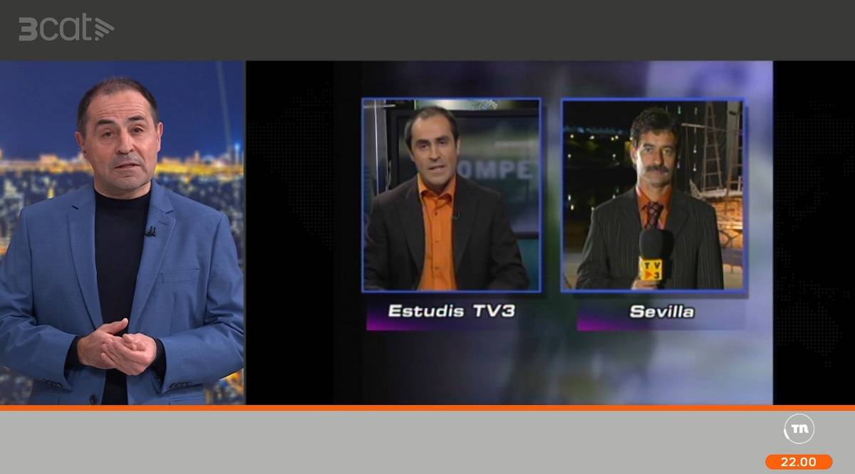 Quique López, durant el seu últim Telenotícies - 3Cat Quique López, durant el seu últim Telenotícies