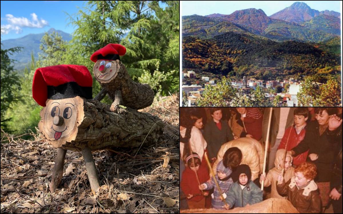 El poble del Montseny pioner a fer cagar el tió al carrer