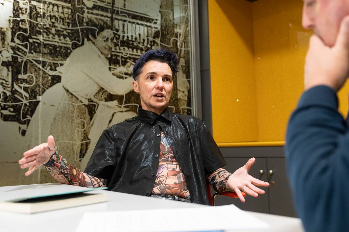 Bel Olid, durant l'entrevista.  - Ricard Novella