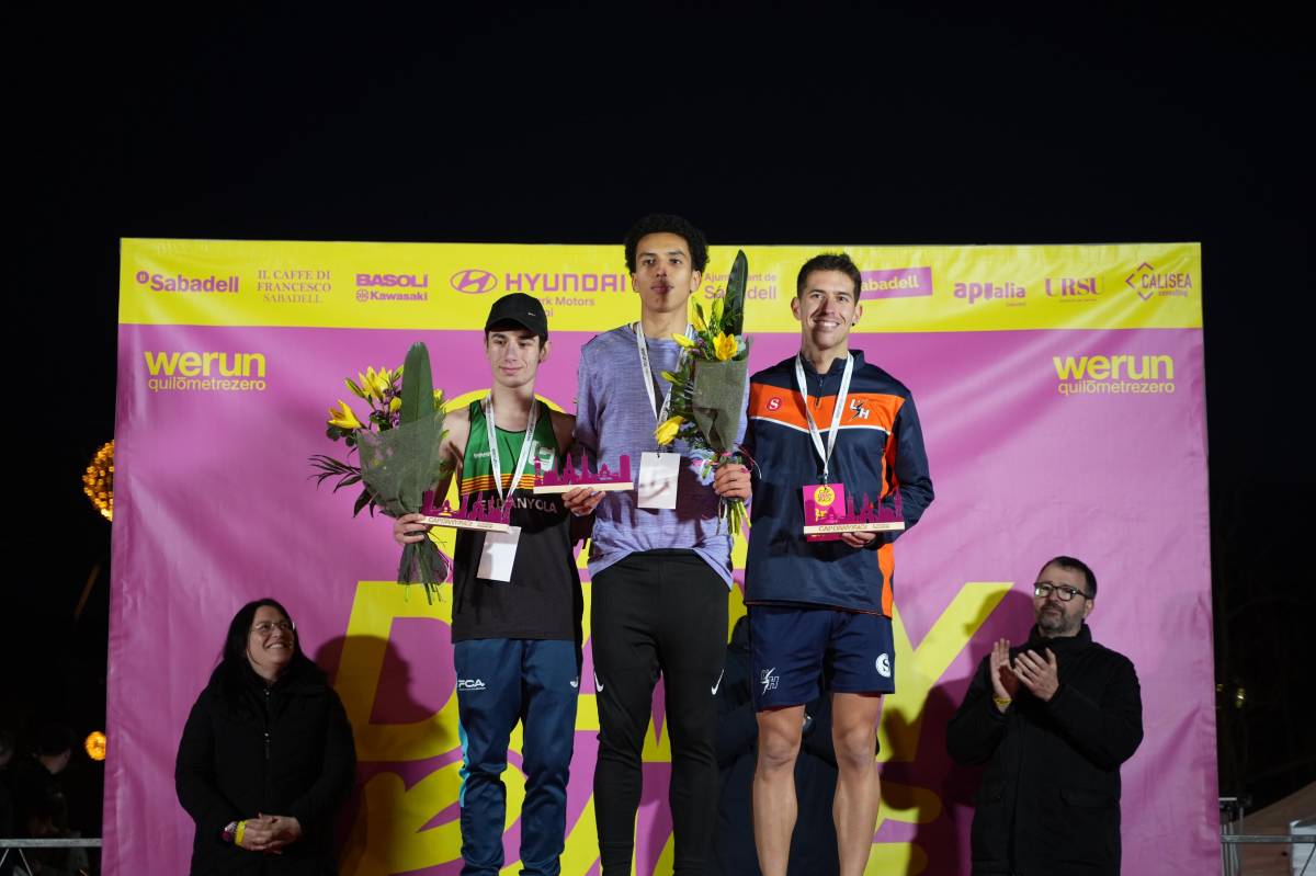 El podi masculí dels 5 quilòmetres