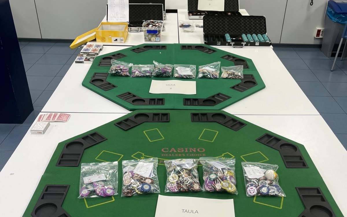 Denunciades 22 persones per participar en partides il·legals de pòquer a Sant Fruitós