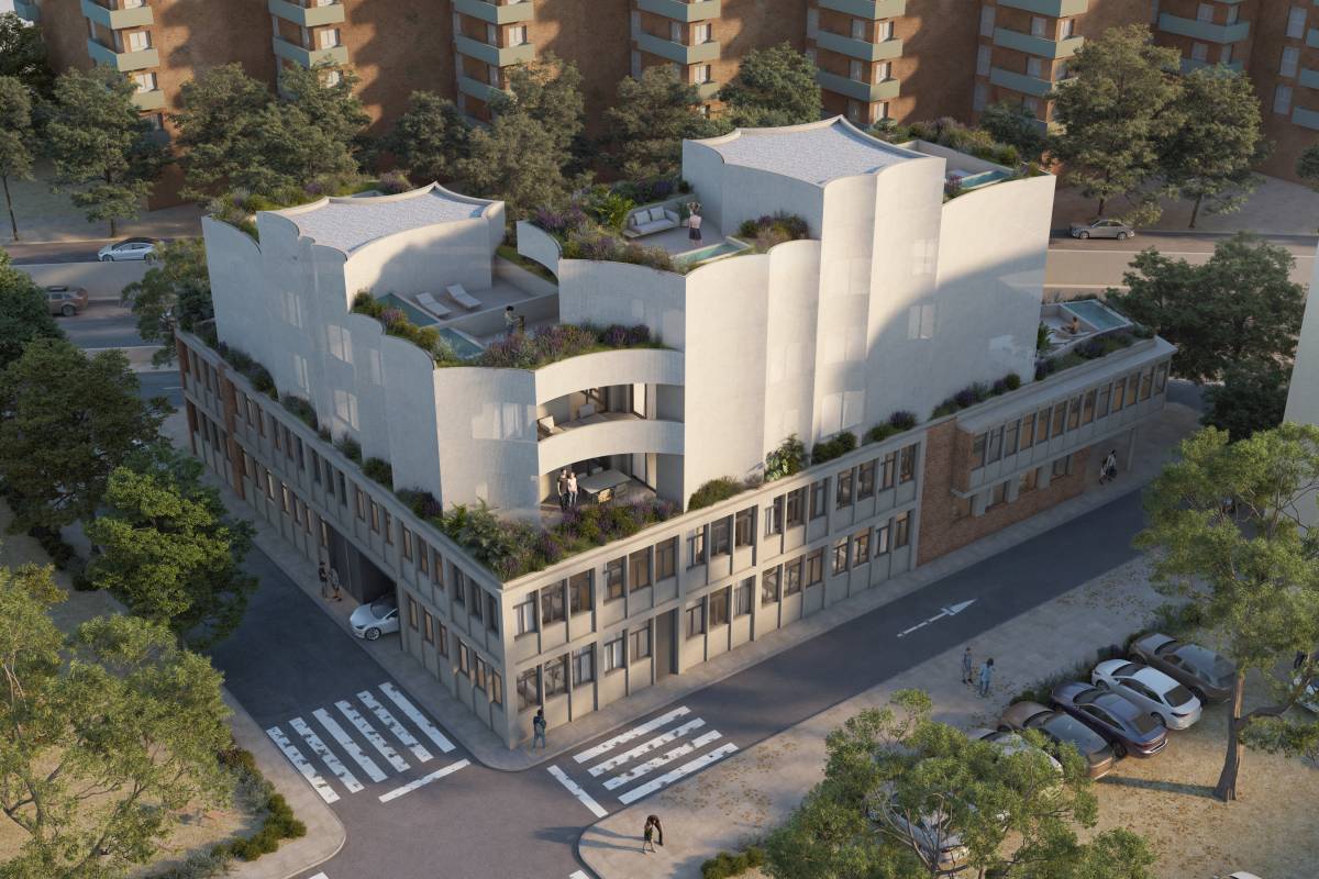 Imatge virtual de l'exterior de la promoció - Cedida