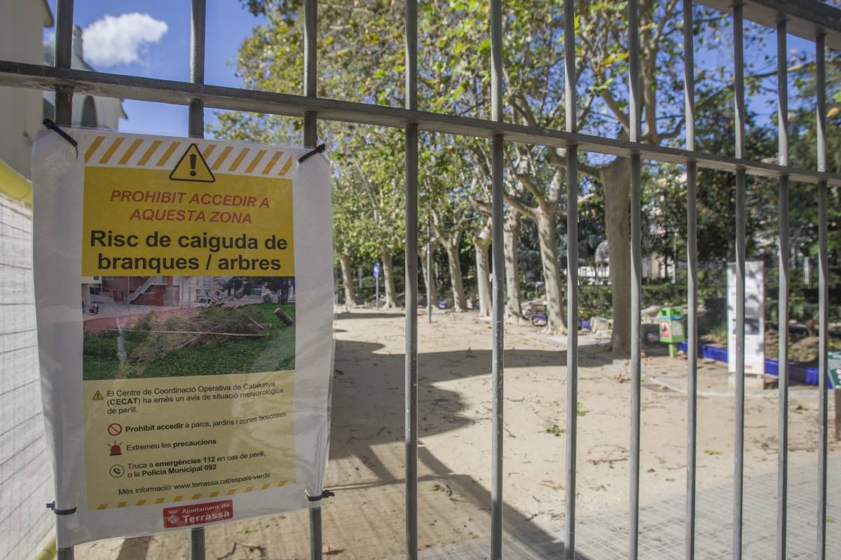 Activen l’alerta per fortes ventades aquest divendres a Terrassa i al Vallès
