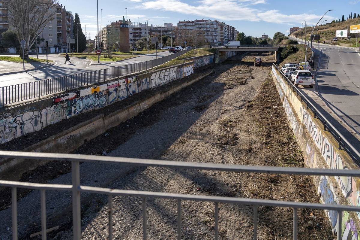 Desbrossada a la riera del Palau: guerra a la canya americana i millora de la seguretat
