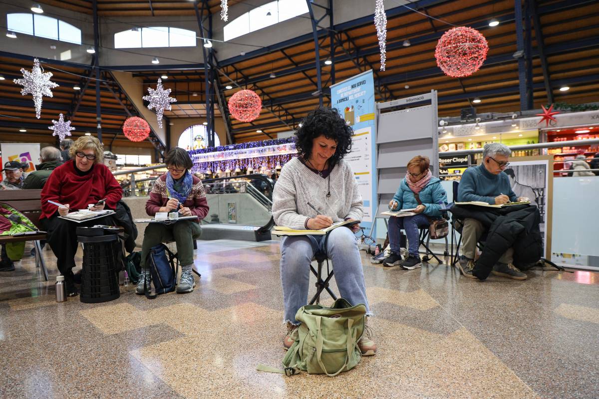 El Mercat Central de Sabadell es transforma en un estudi de dibuix