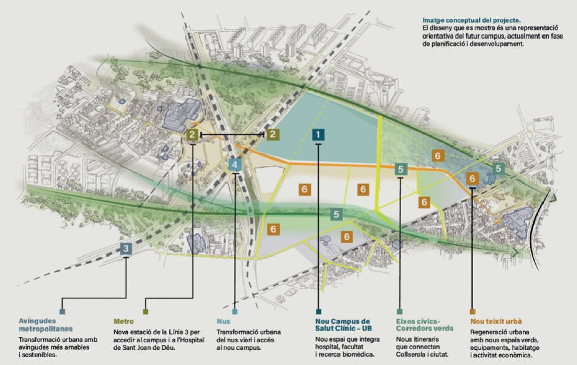 El futur Campus de Salut Clínic ja té ubicació i es preveu que s'inauguri el 2035