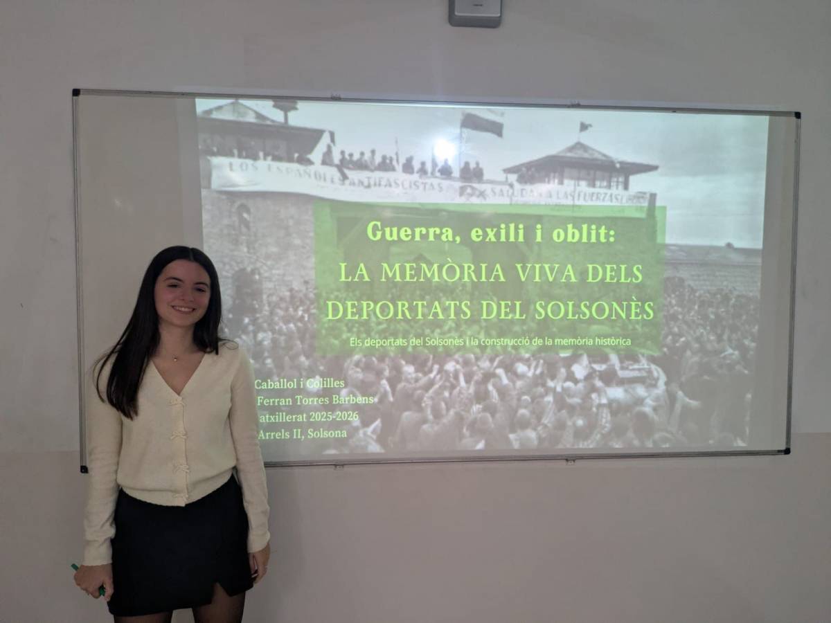 El treball de recerca d’una alumna de l’Escola Arrels posa el focus en la memòria dels deportats solsonins als camps nazis