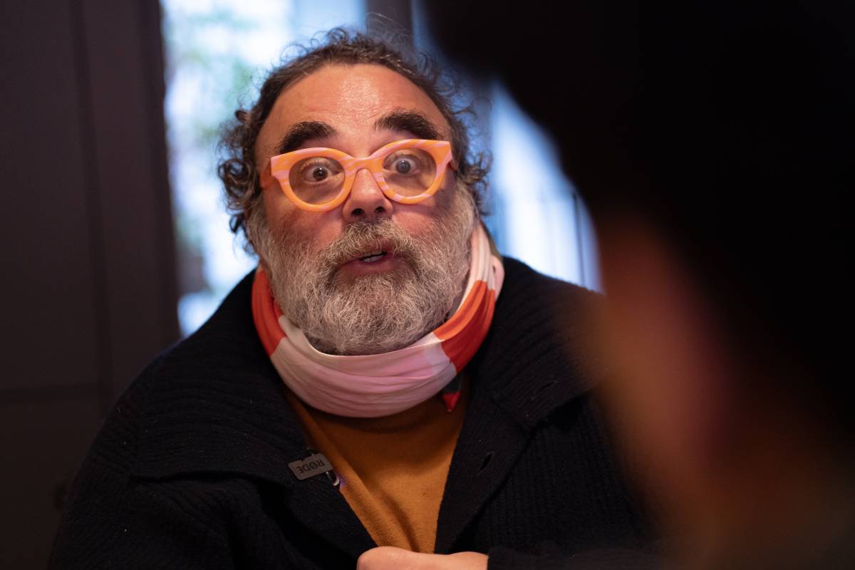 L`escriptor, comunicador i guionista Bob Pop, durant l`entrevista