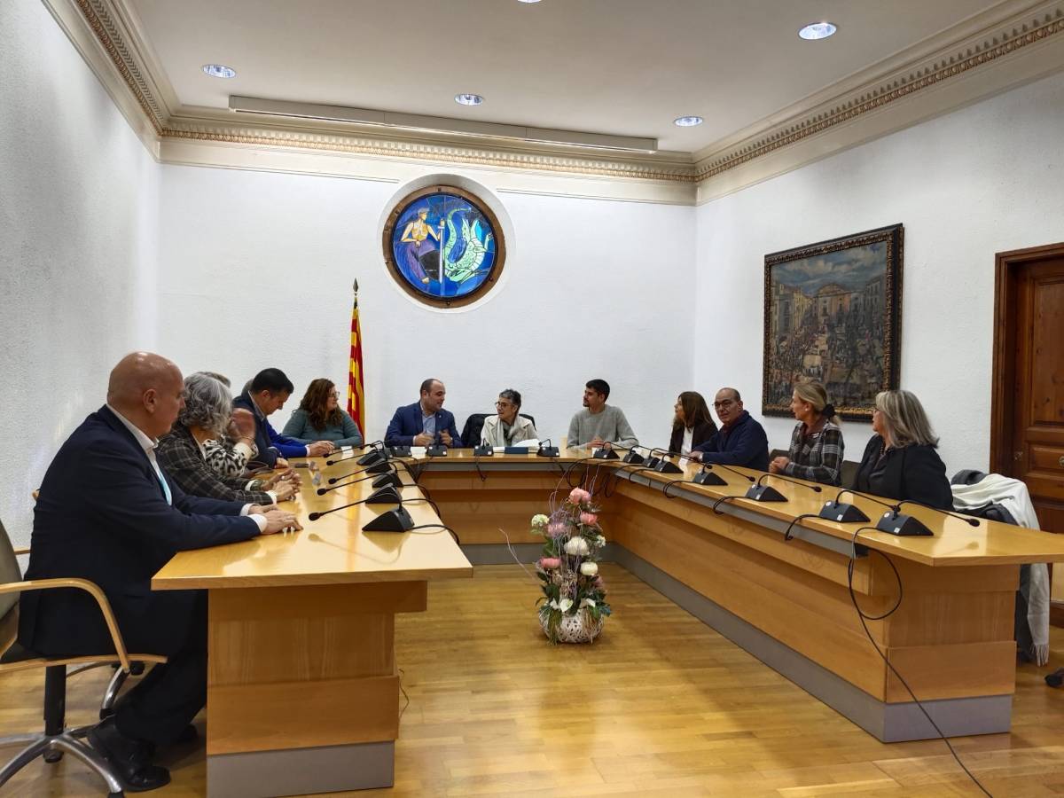Fotografia de l`acte aquest dimecres a Sant Celoni.