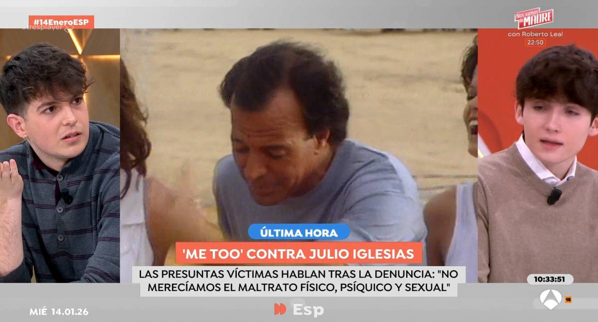 «Espejo Público» ven un càrrec de Noves Generacions del PP com un jove qualsevol i aquest blanqueja Julio Iglesias: «És una hipocresia»