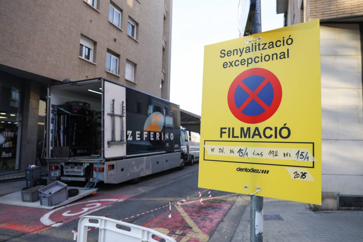Set de filmació a la carretera de Barcelona - Víctor Castillo Set de filmació a la carretera de Barcelona