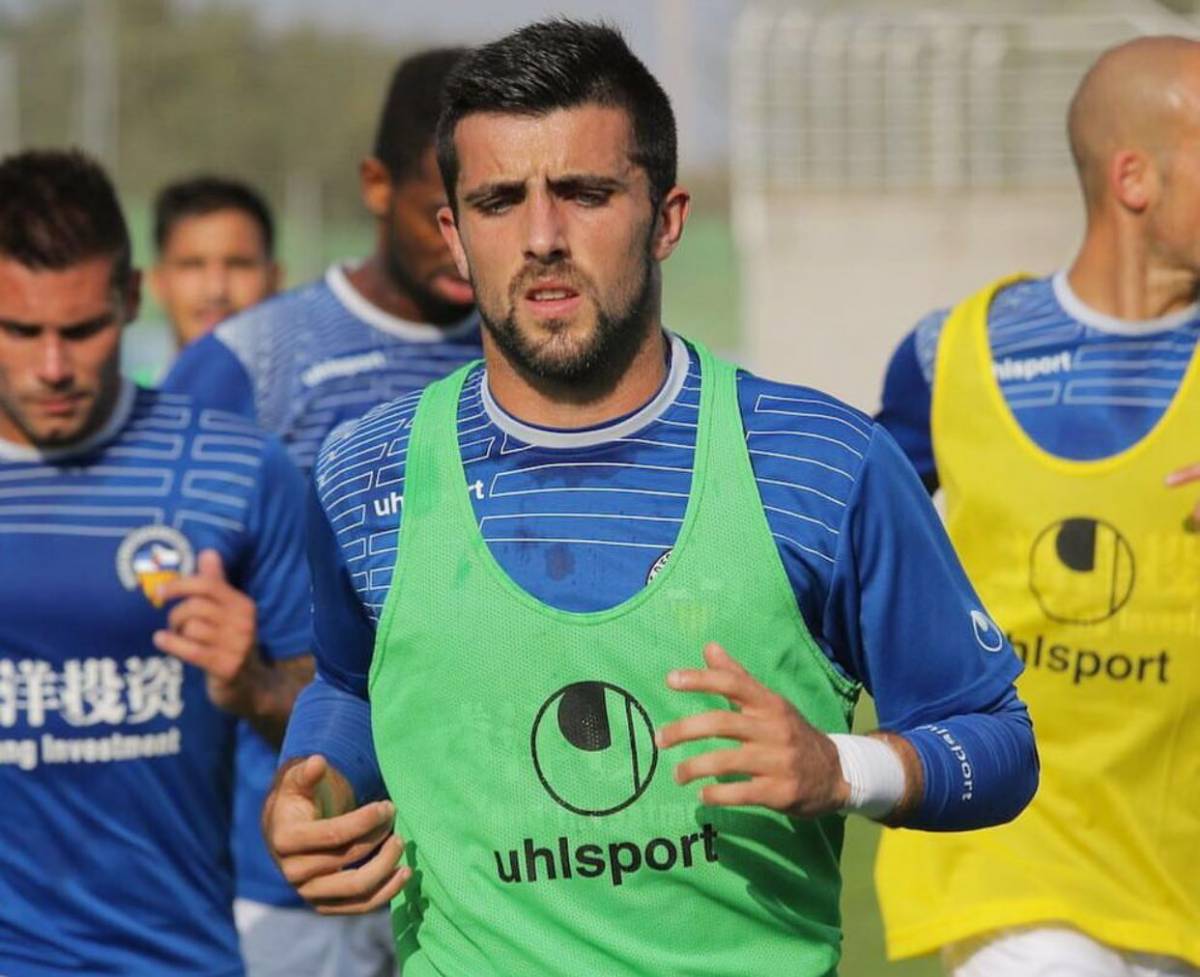 Medina, en un entrenament amb el Sabadell