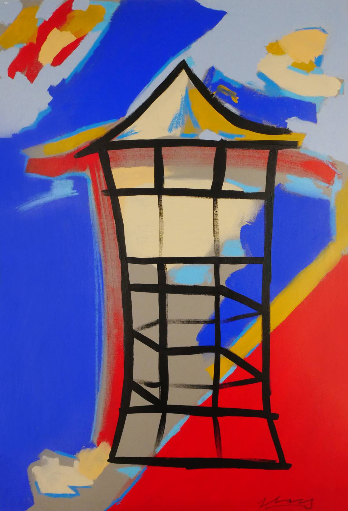 La Torre del `Aigua, vista per l`artista Floy Pérez