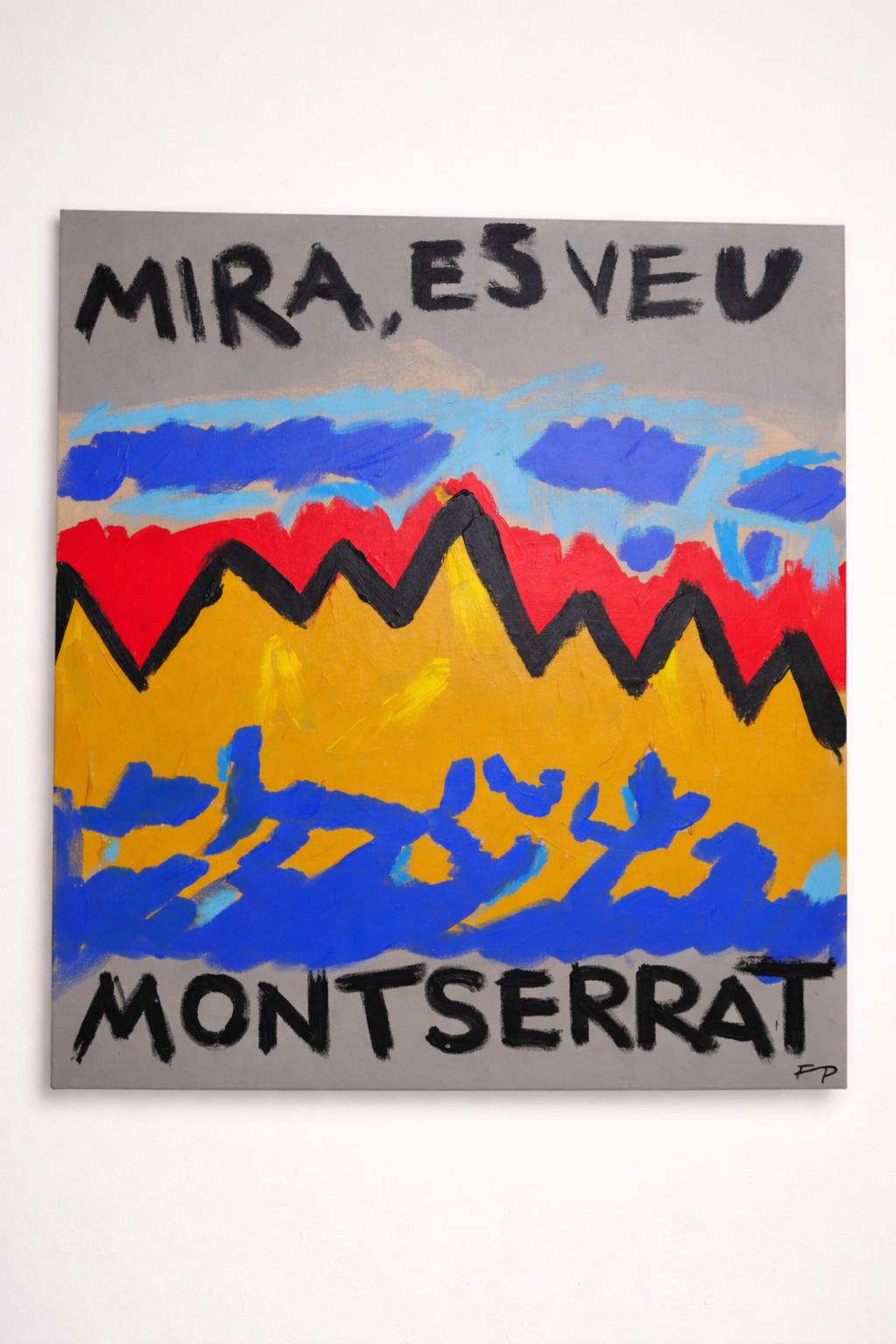 `Mira es veu Montserrat`, obra de l`artista Floy Pérez