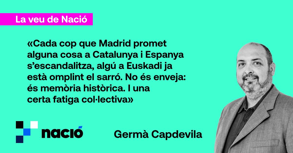 Promeses a Catalunya, realitats a Euskadi