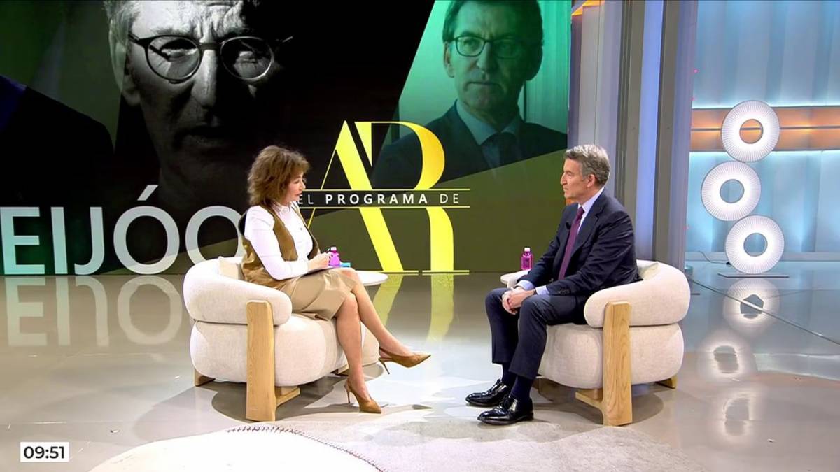 Un moment del programa d`Ana Rosa, amb Alberto Núñez Feijóo