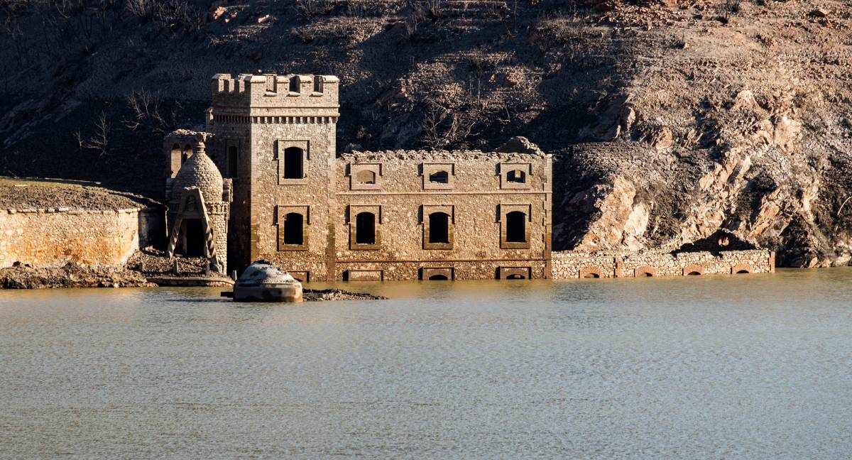 L`antic molí de Sant Romà de Sau va emergir l`hivern de 2024