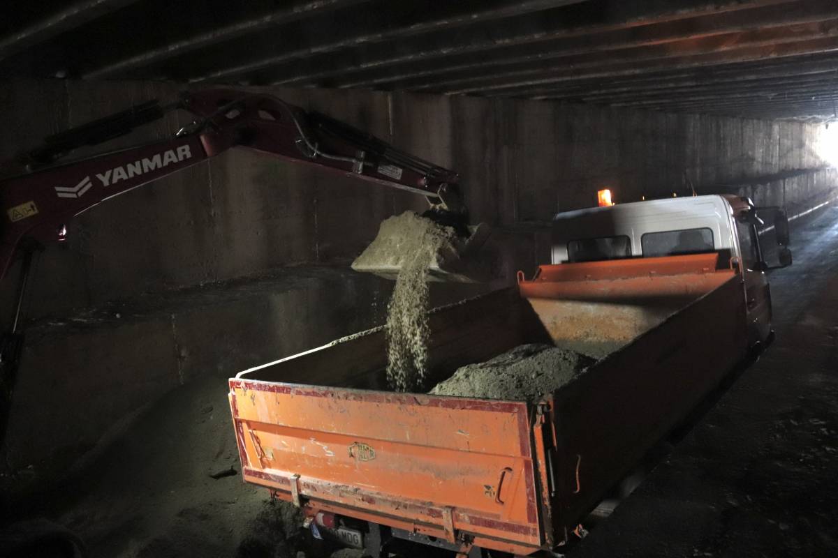 Retirada de sediments del riu Onyar el passat 14 de gener