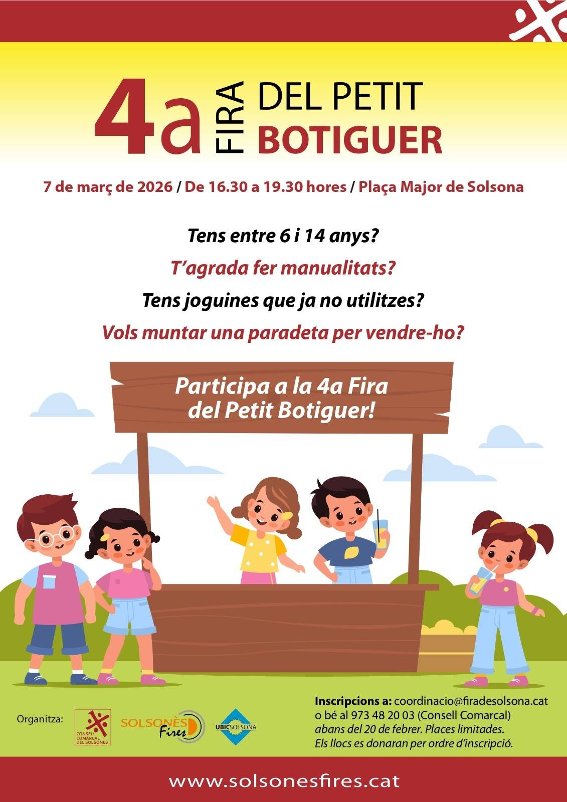 La Fira del Petit Botiguer torna el 7 de març a Solsona