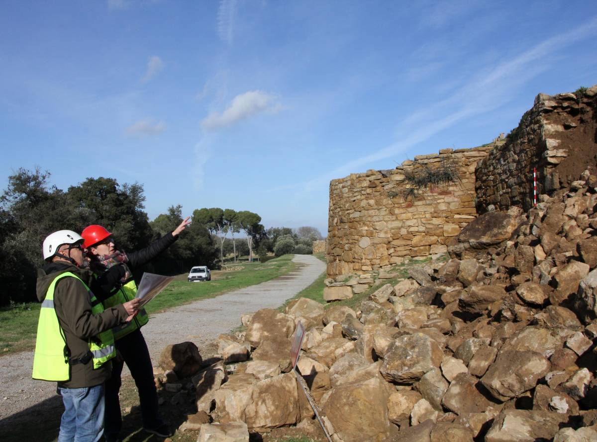 El temporal provoca danys a la ciutat Ibèrica d'Ullastret