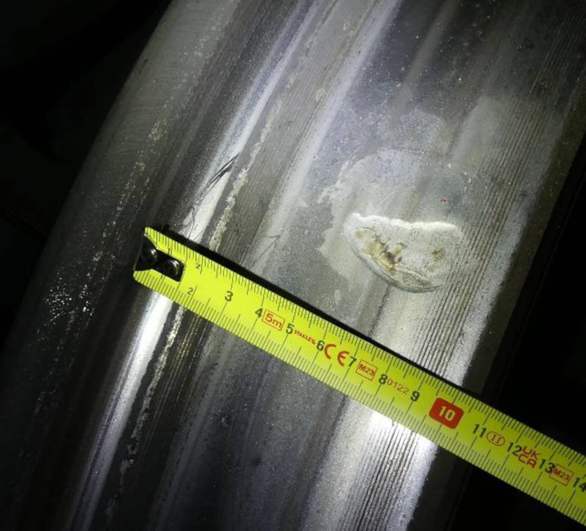 La marca d`una de les rodes de l`Iryo