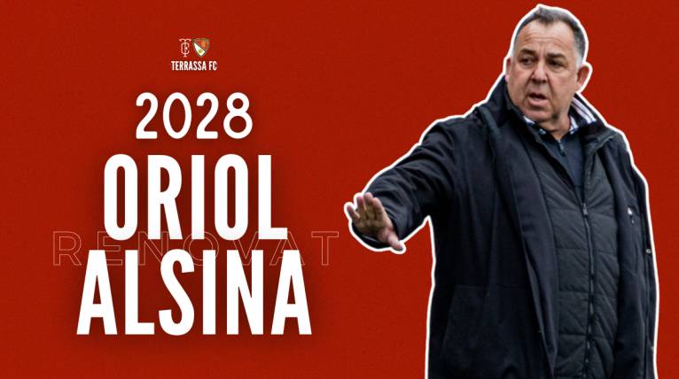 Oriol Alsina es quedarà a la banqueta del Terrassa FC fins el 2028