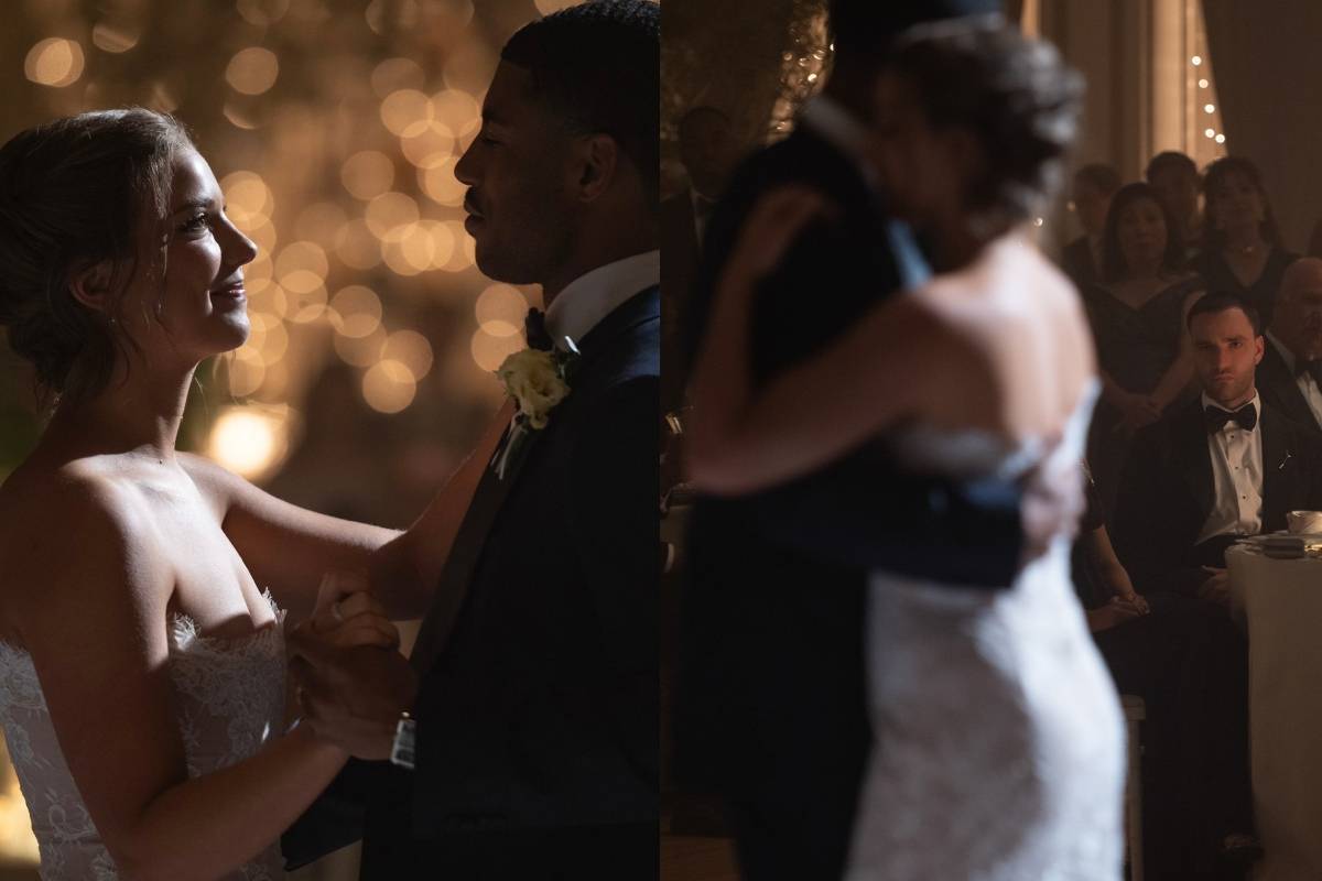 Dues escenes de la boda d`Evan i Bree, durant la tercera temporada