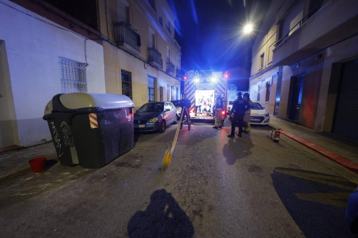 Crema de contenidors a Sabadell