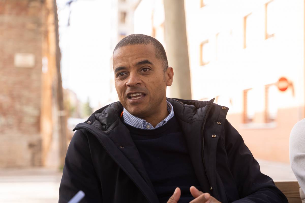 Juvenal Edjogo en una entrevista al D.S.