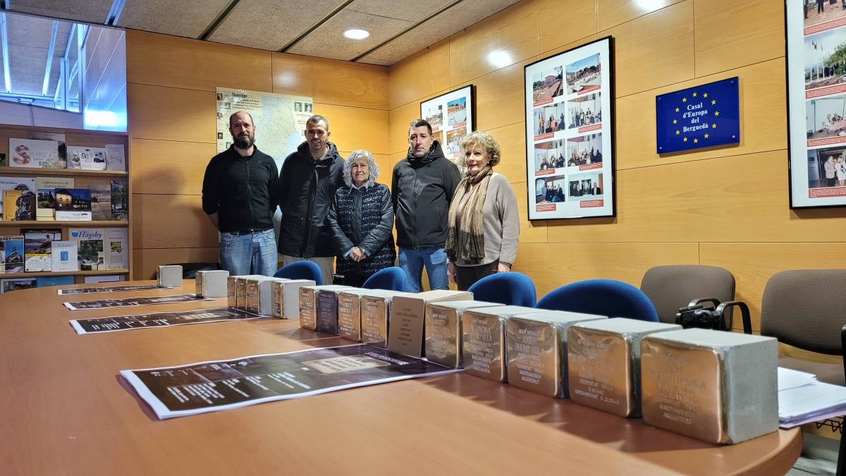Avià, Berga, Casserres i Olvan col·locaran 16 noves llambordes stolpersteine