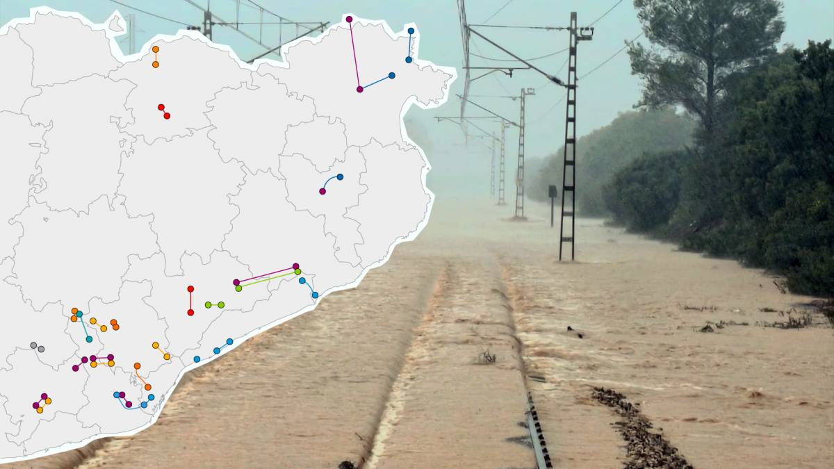 Catalunya té identificades des del 2021 les línies de tren més vulnerables al canvi climàtic