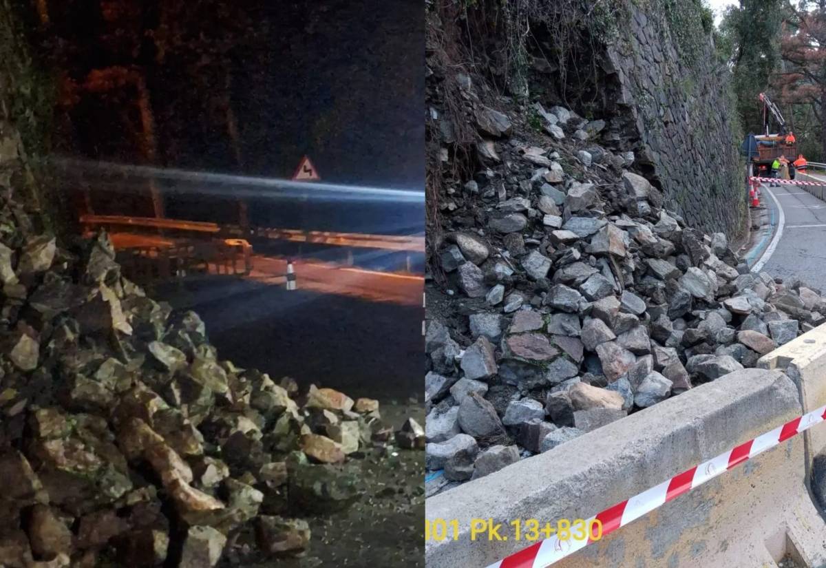 Una esllavissada talla l'accés a Montseny