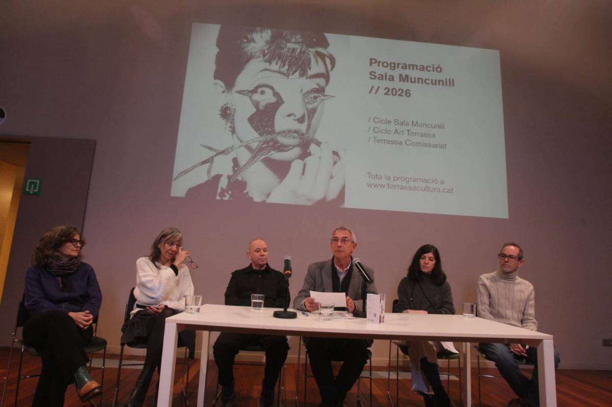 Moment de la presentació de la temporada d'Arts Visuals - Nebridi Aróztegui