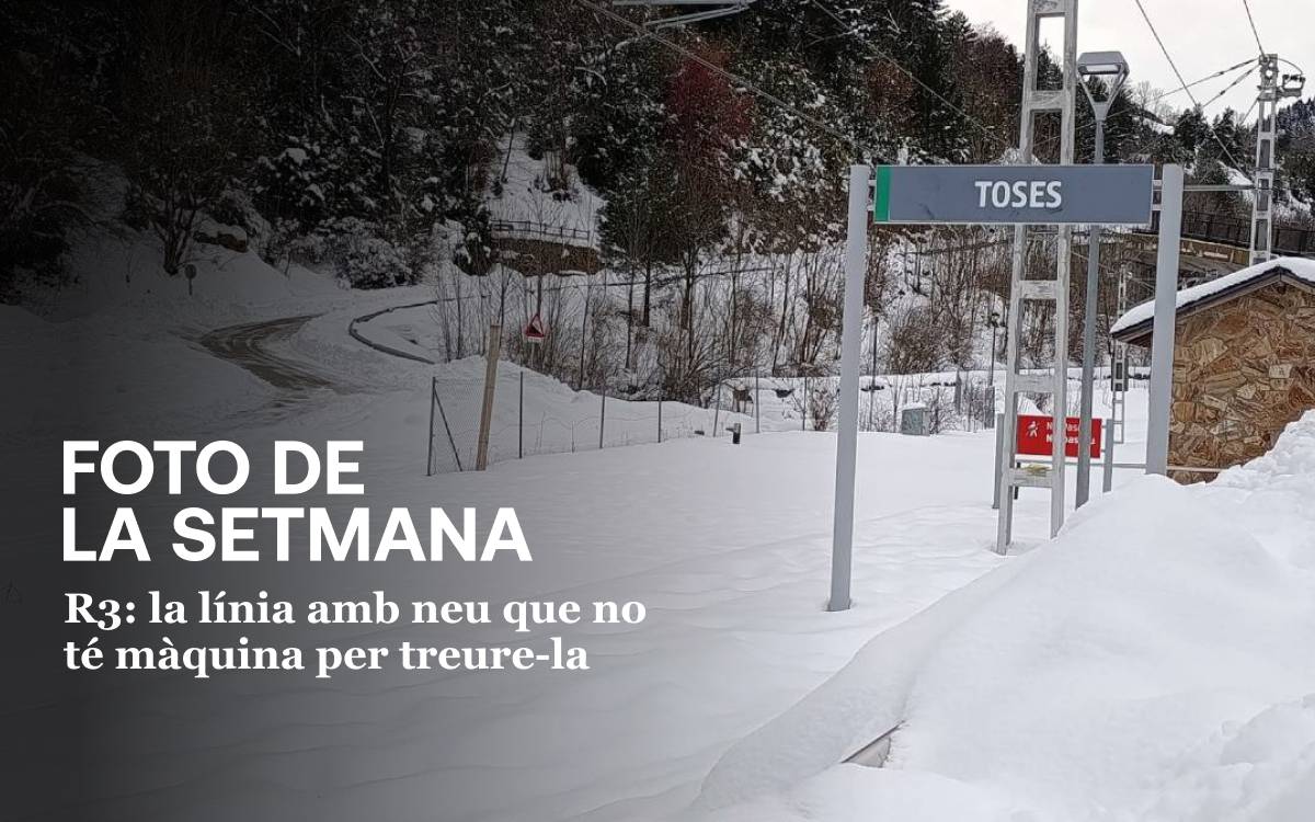 Foto de la setmana | R3: la línia amb neu que no té màquina per treure-la - Cedida per Laura Gort Foto de la setmana | R3: la línia amb neu que no té màquina per treure-la