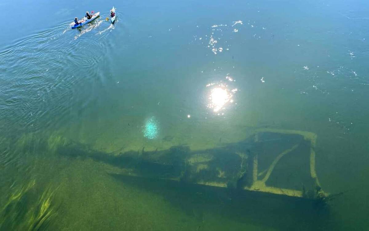 Fragment del pont antic, destruït a la Guerra Civil, que es vol recuperar a Móra d`Ebre.
