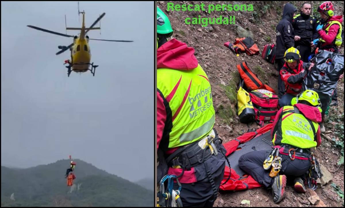 Rescaten un home ferit després d'una caiguda de 20 metres a Arbúcies